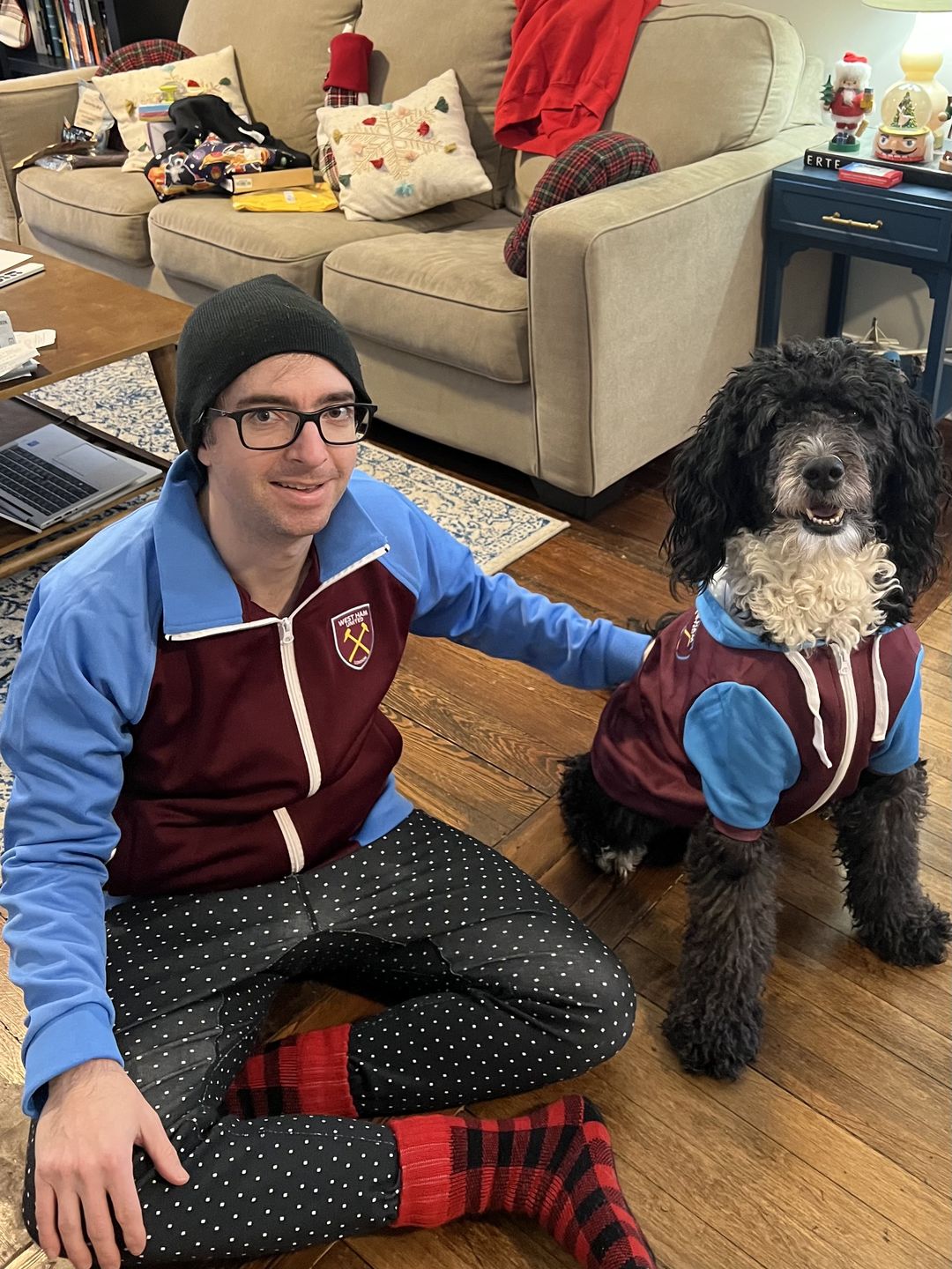 Customer photo review of West Ham United Dog Hoodie