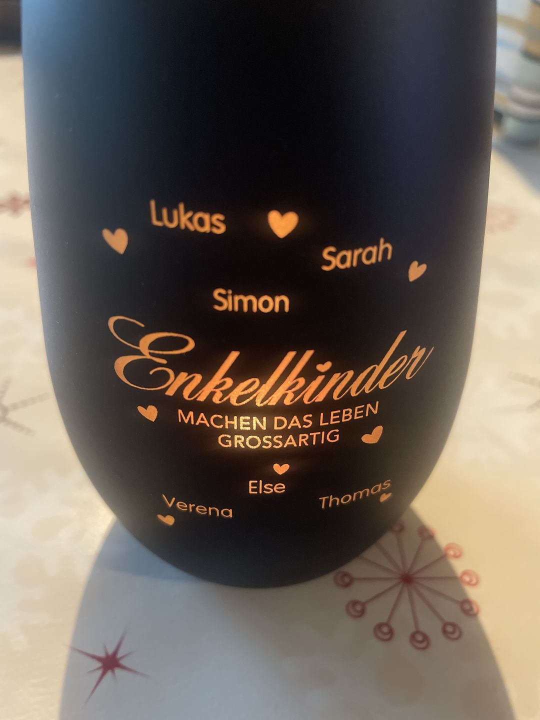 Customer photo review of Meine Enkelkinder - Großeltern-Windlicht