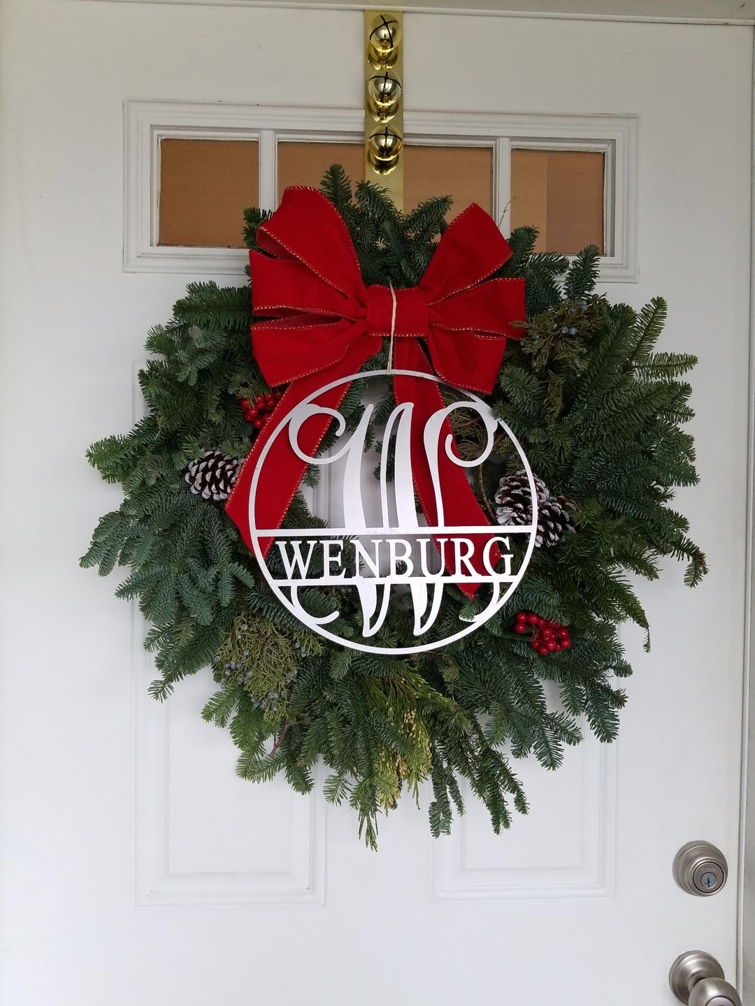 Customer photo review of 12" Circle Monogram With Name -  Monogram Last Name Signs for Home