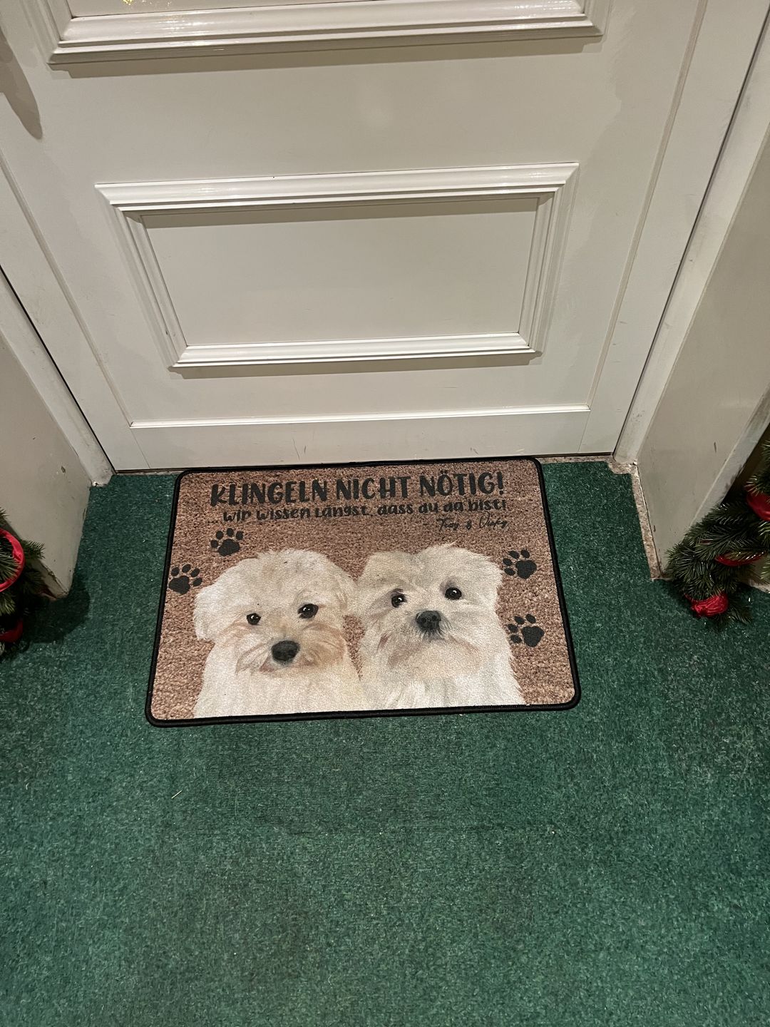 Customer photo review of Personalisierte Hunde Tier-Fußmatte