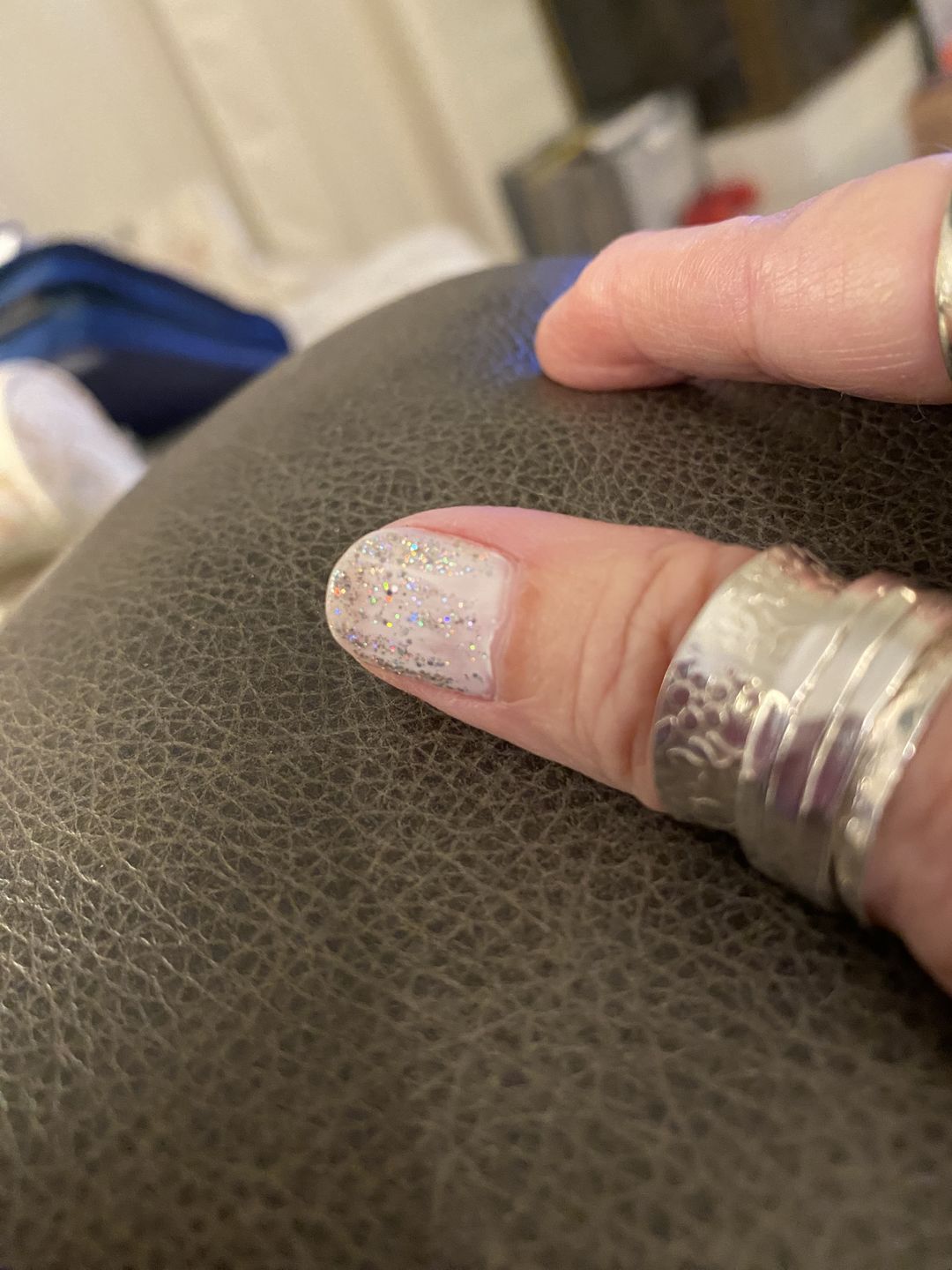 Customer photo review of Sterling Silver Flowers Meditation Ring