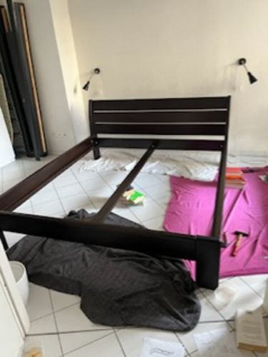 Customer photo review of Massivholzbett Alice farbig lackiert in Buche