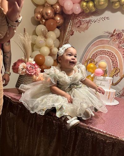 Customer photo review of Baby Girl  Rainbow Birthday Party Princess Dress Little Girl's Dresses Toddler Christmas Dress