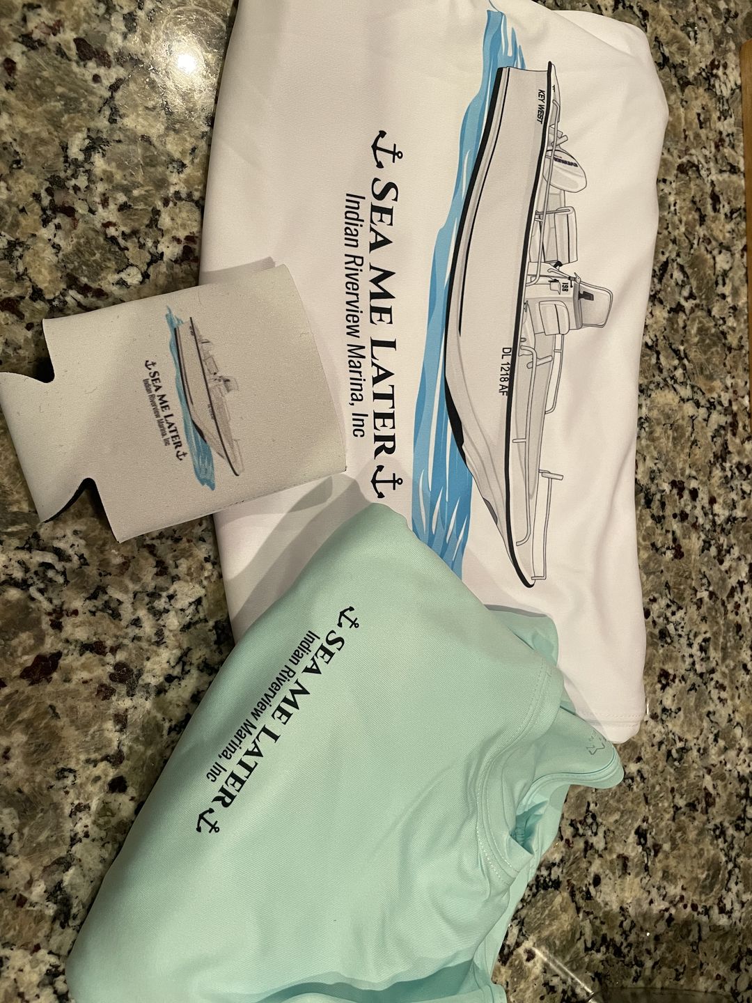 Customer photo review of Custom Boat Koozie