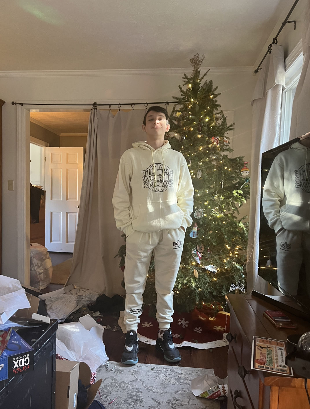 Customer photo review of Til The World Knows - Premium Oatmeal Hoodie