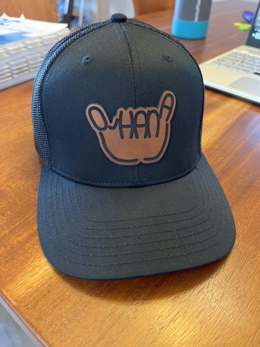 Customer photo review of [6 Pack] 112 Style Leather Patch Trucker Hats - Custom Shape Patch