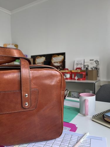 Customer photo review of No.56 | 'Buck Brown' Harness Leather Briefcase