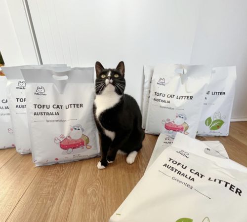 Customer photo review of Michu Natural Clumping Tofu Cat Litter 2.5kg/6L