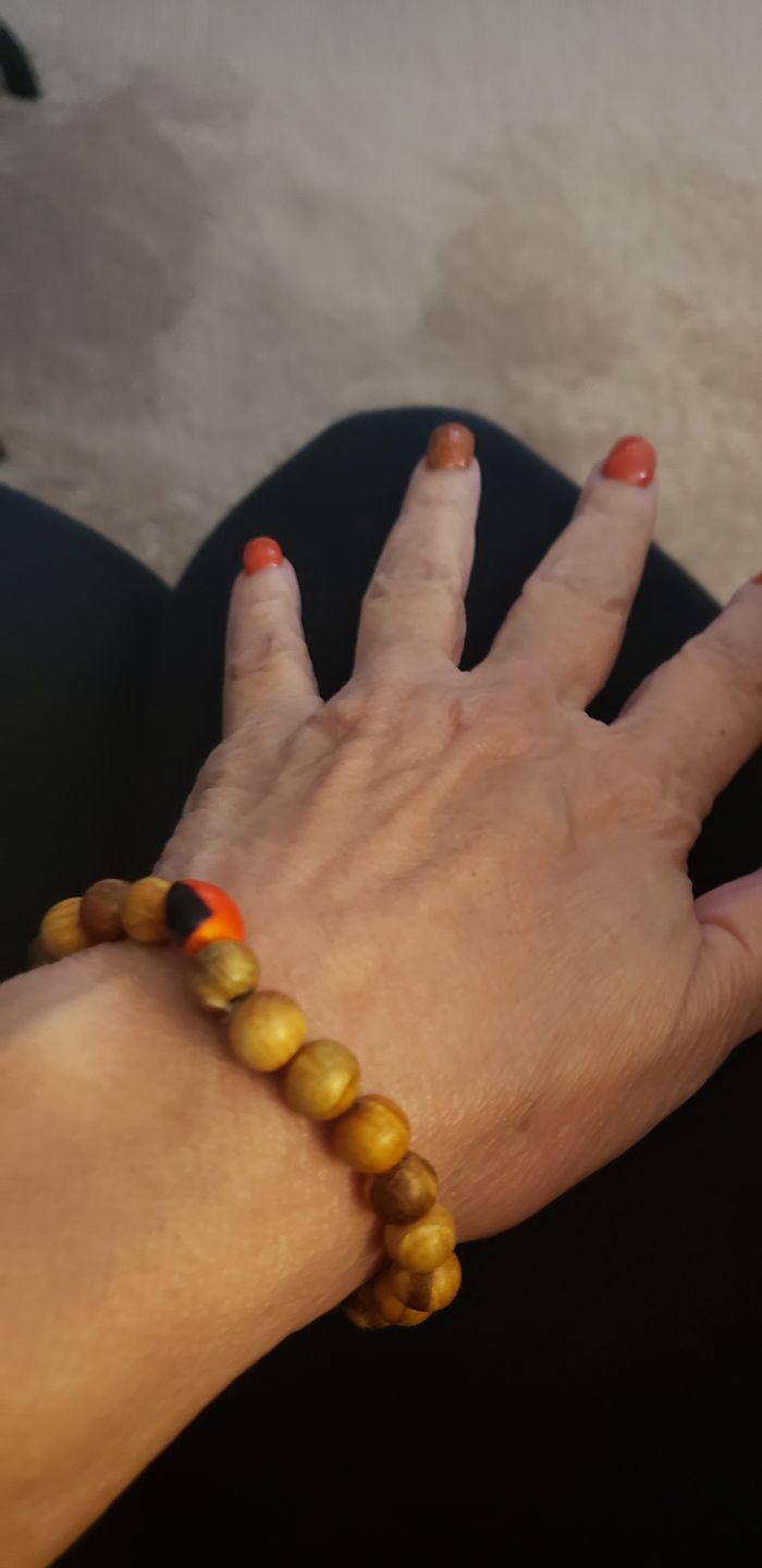 Customer photo review of Palo Santo and Huayruro Bracelet
