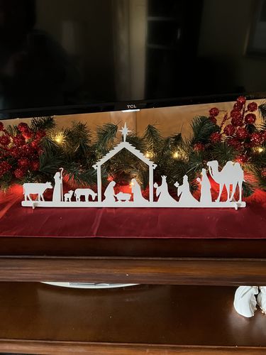 Customer photo review of Metal Nativity