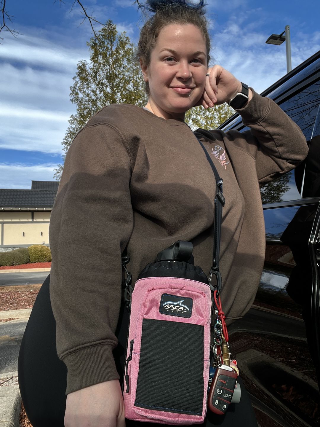 Customer photo review of 64 oz Hydro Carrier & Stainless Steel Hydro Vessel Water Bottle Combo Pack