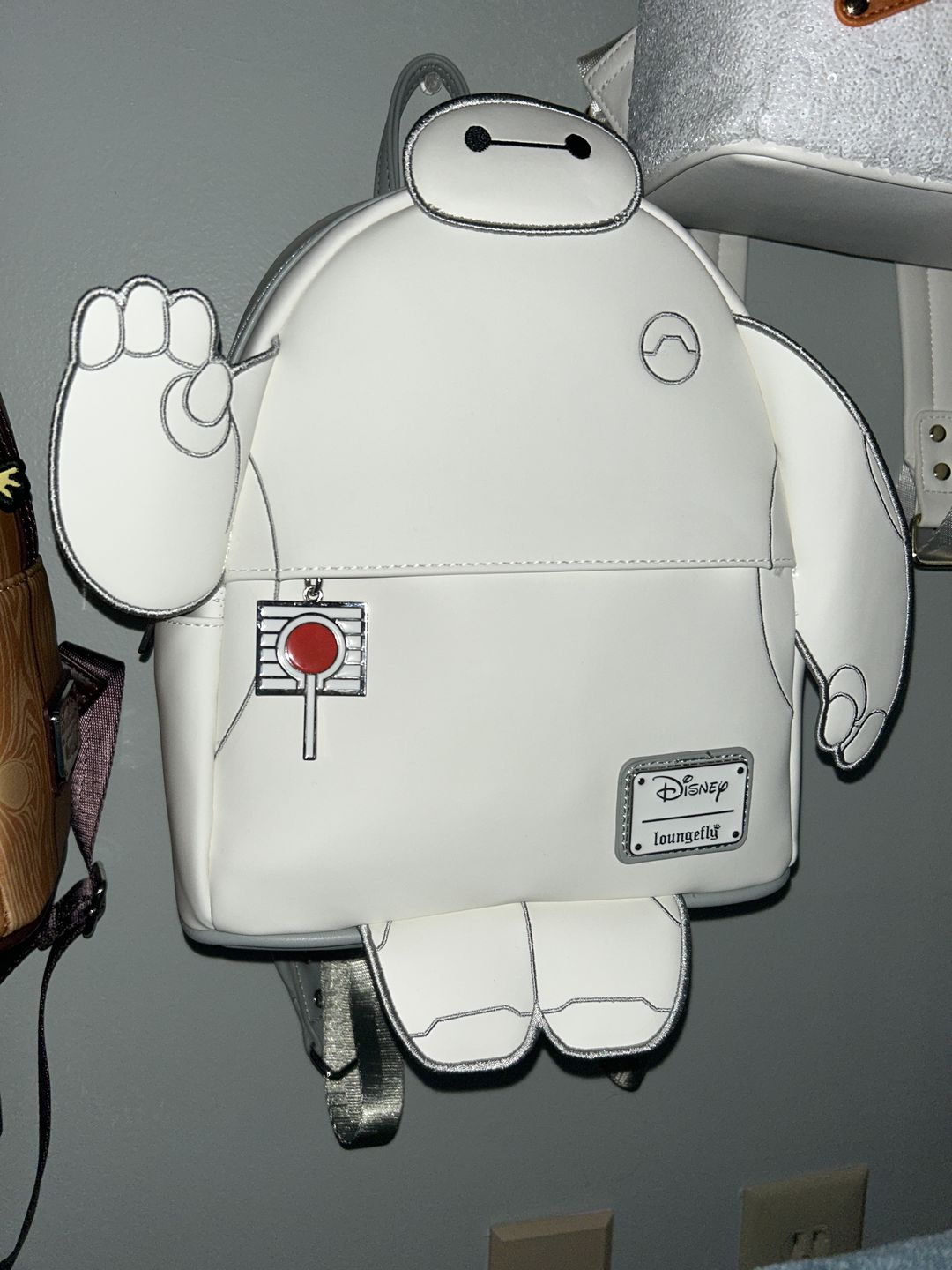 Customer photo review of 707 Street Exclusive - Loungefly Disney Glow in the Dark Talking Baymax Mini Backpack