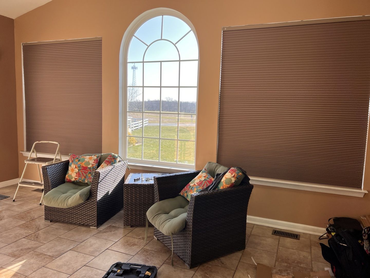 Customer photo review of SmartWings Motorized Blackout Cellular Shades