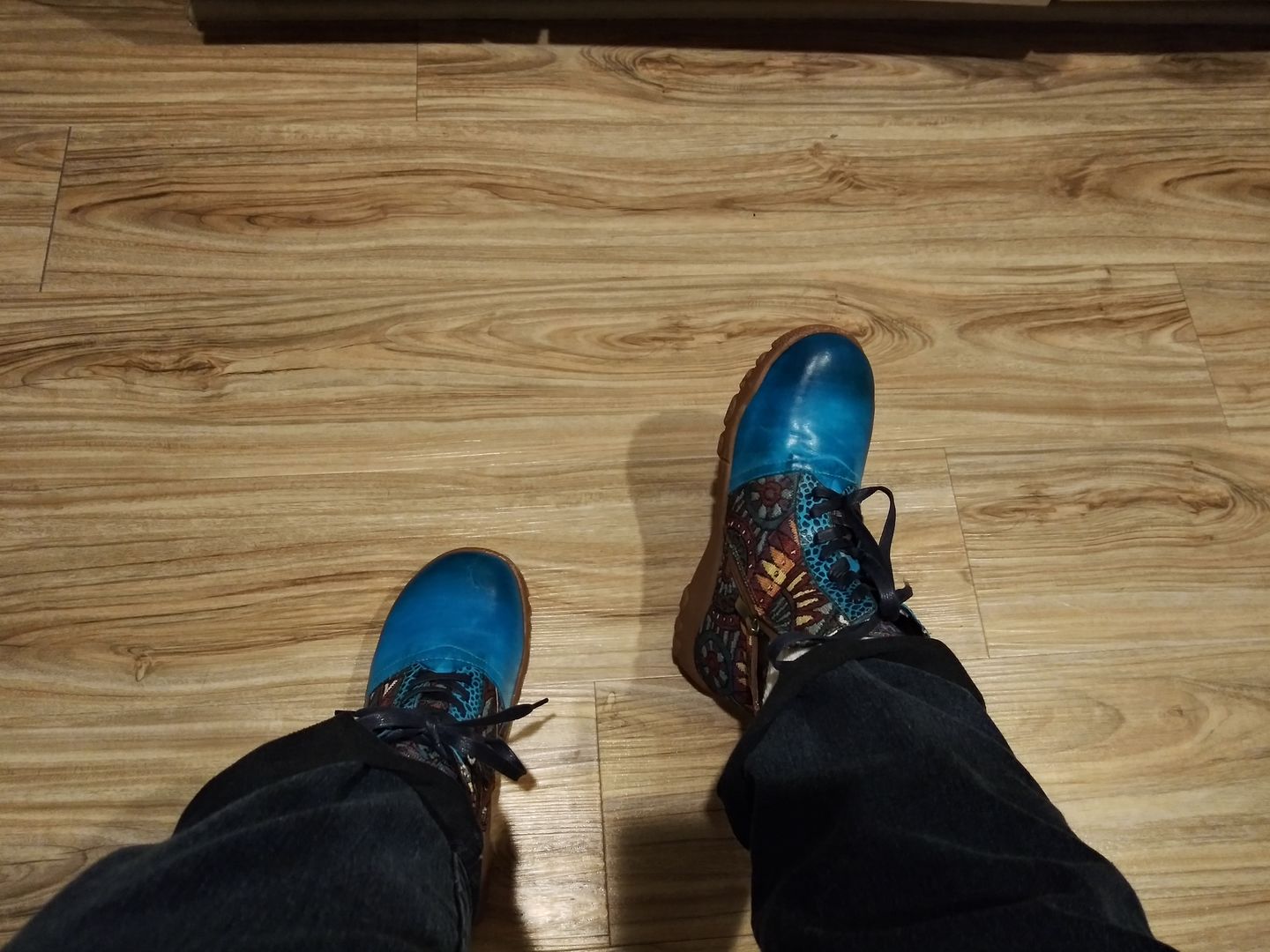 Customer photo review of Leather Handmade Comfortable Walking Boots
