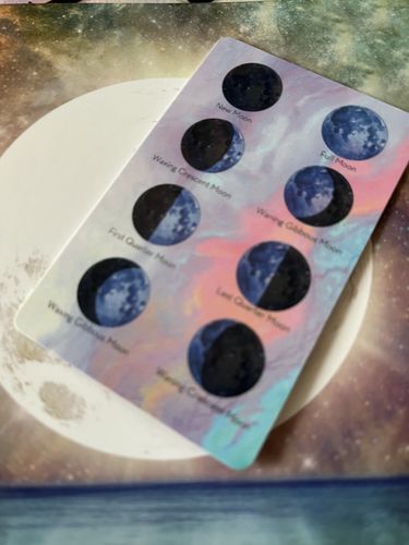 Customer photo review of Moon Phase Wallet Cards