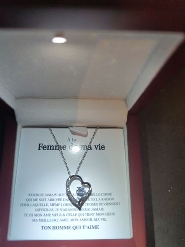 Customer photo review of Collier Amour Éternel - À la femme de ma vie - N'oublie Jamais...