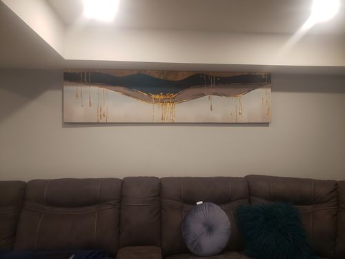 Customer photo review of 'Sophistication' Framed Canvas (78.5" x 19.5")