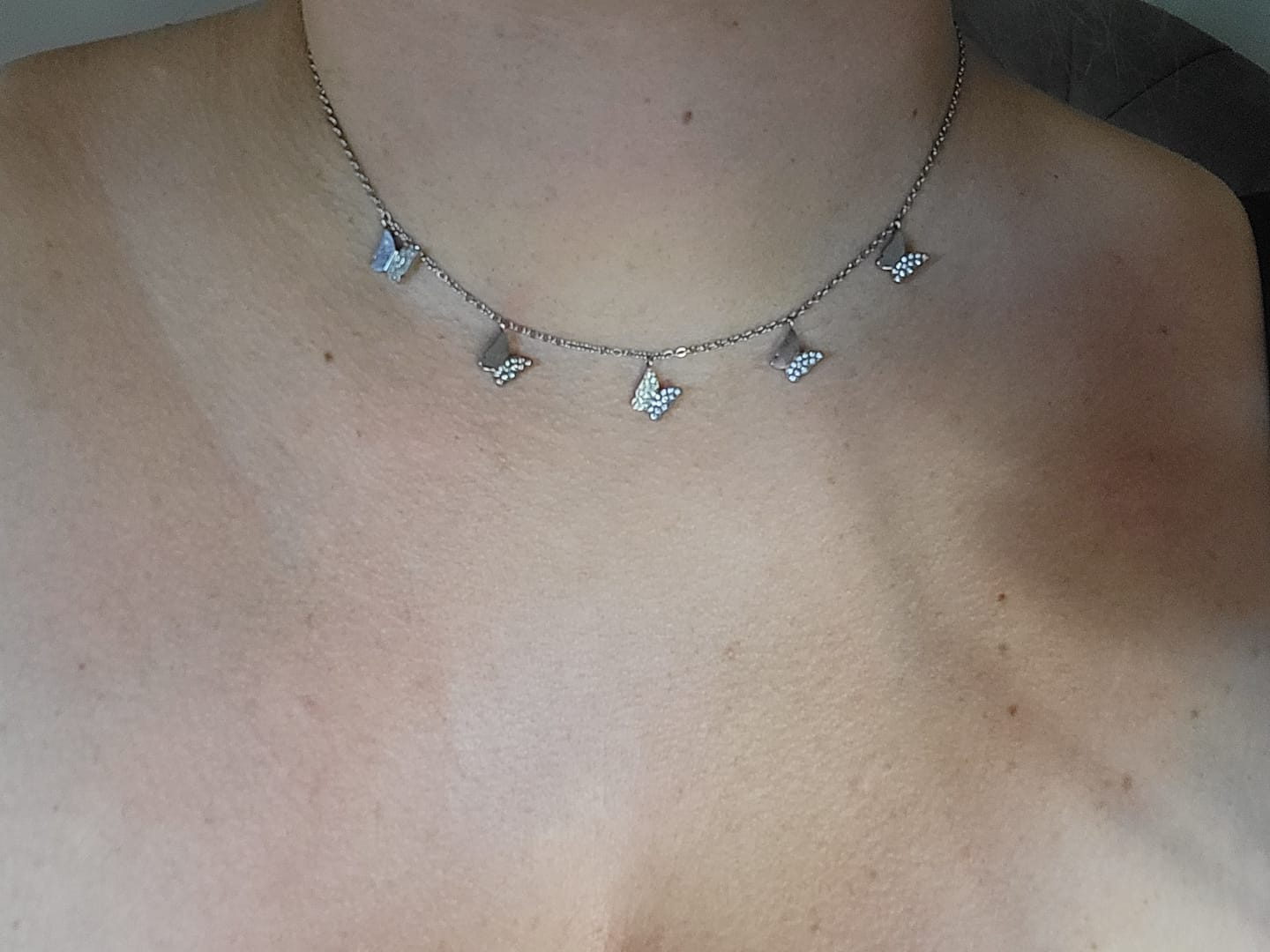 Customer photo review of Crystal Butterfly Halskette | 18K vergoldet