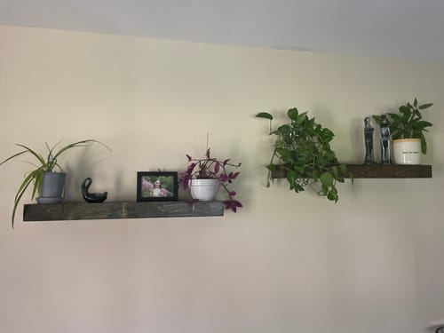 Customer photo review of Modern 3" Thick Floating Shelves