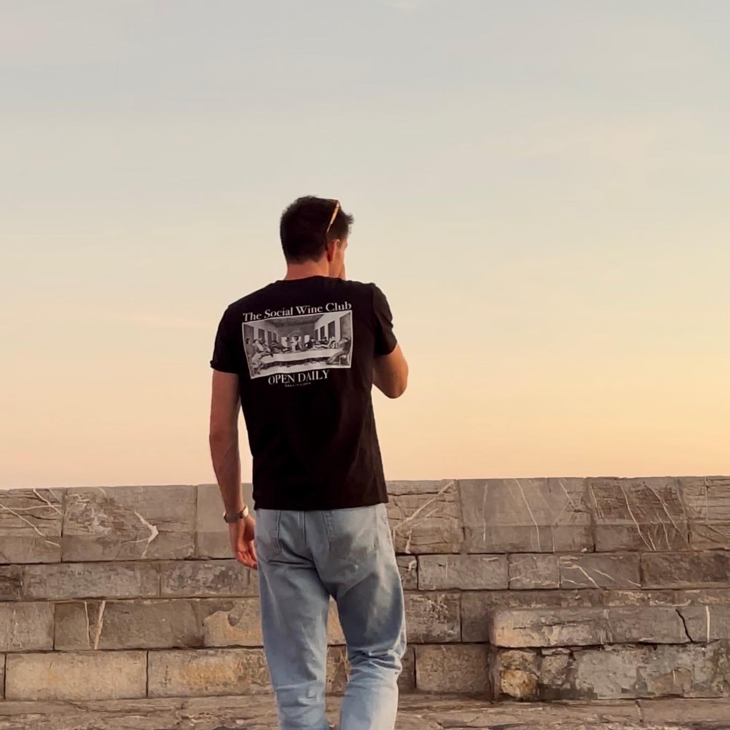 Customer photo review of The Social Wine Club. Organic T-shirt