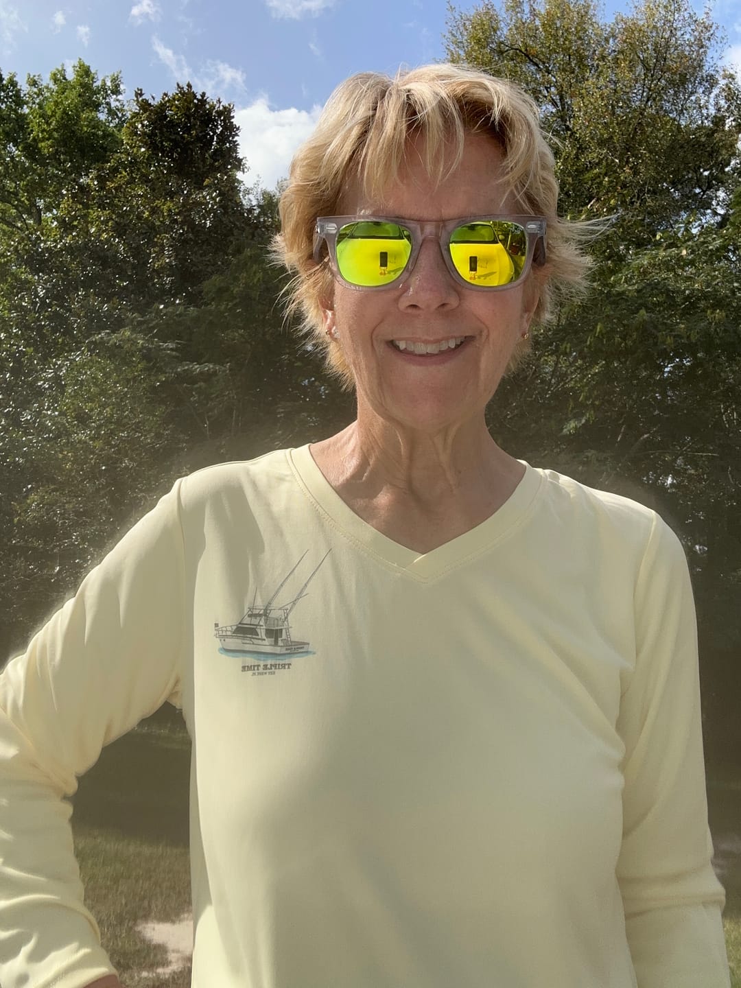 Customer photo review of Women's Dri-Fit Custom Boat Shirts - Long Sleeve