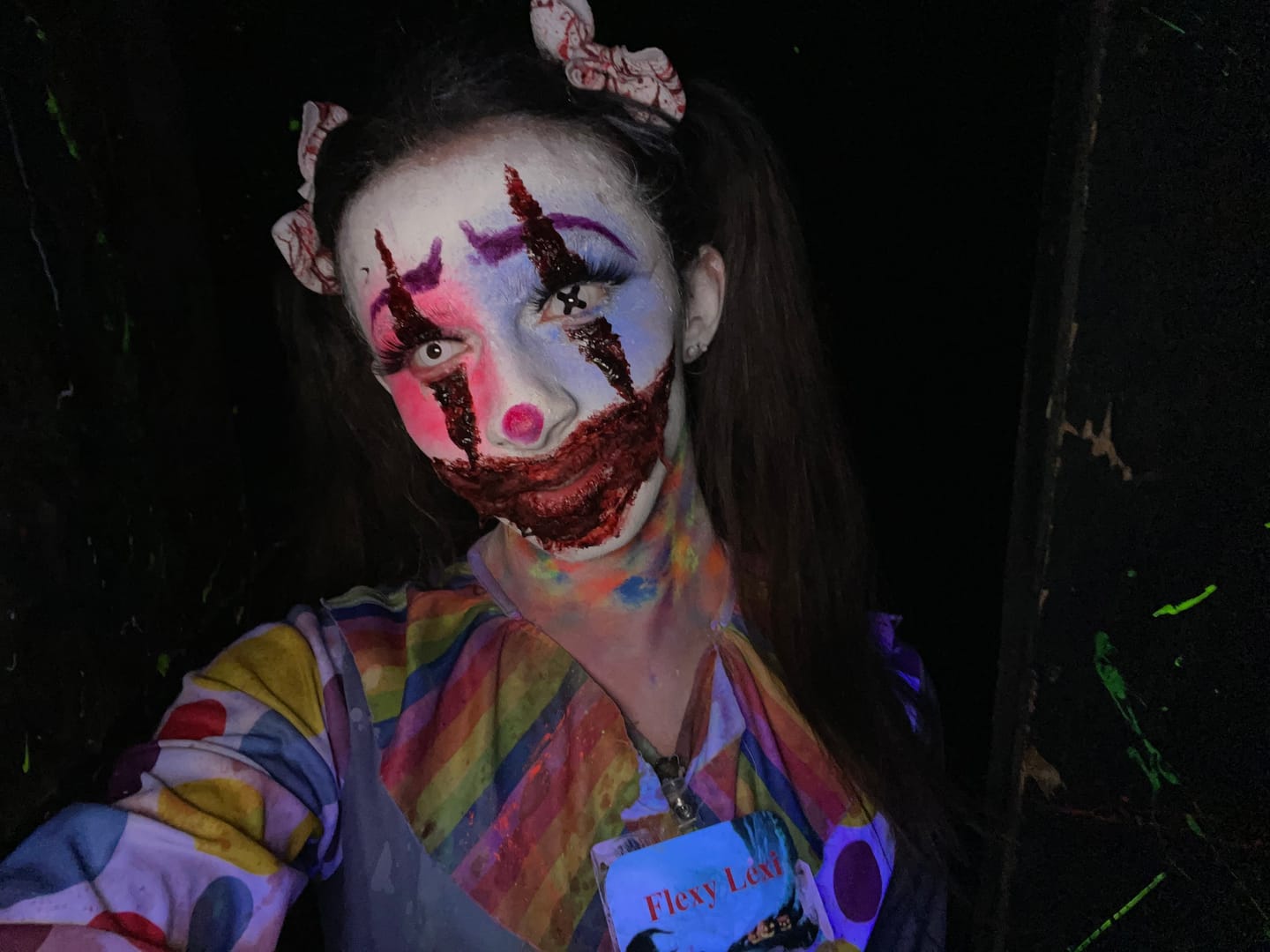 Customer photo review of Cosplay Black Cross Colored Contact Lenses