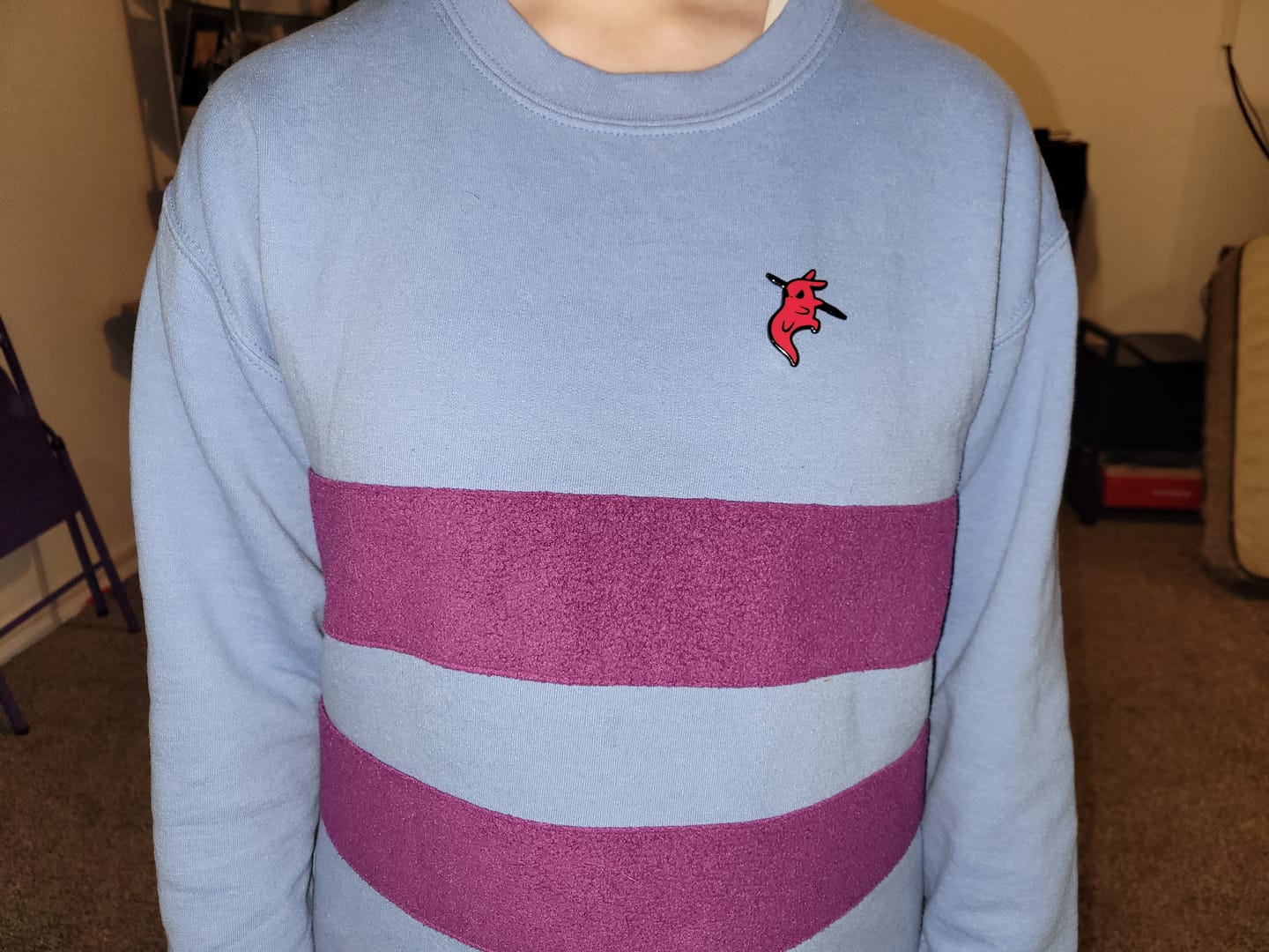 Customer photo review of Rain World - Slugcat Hunter Pin