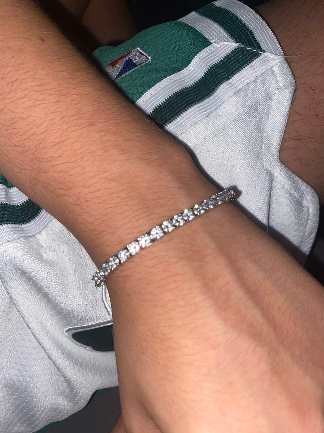Customer photo review of TENNISBOY BRACELET. - 4MM WHITE GOLD