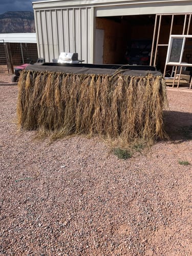 Customer photo review of Hunting Blind Raffia Grass (Pack)