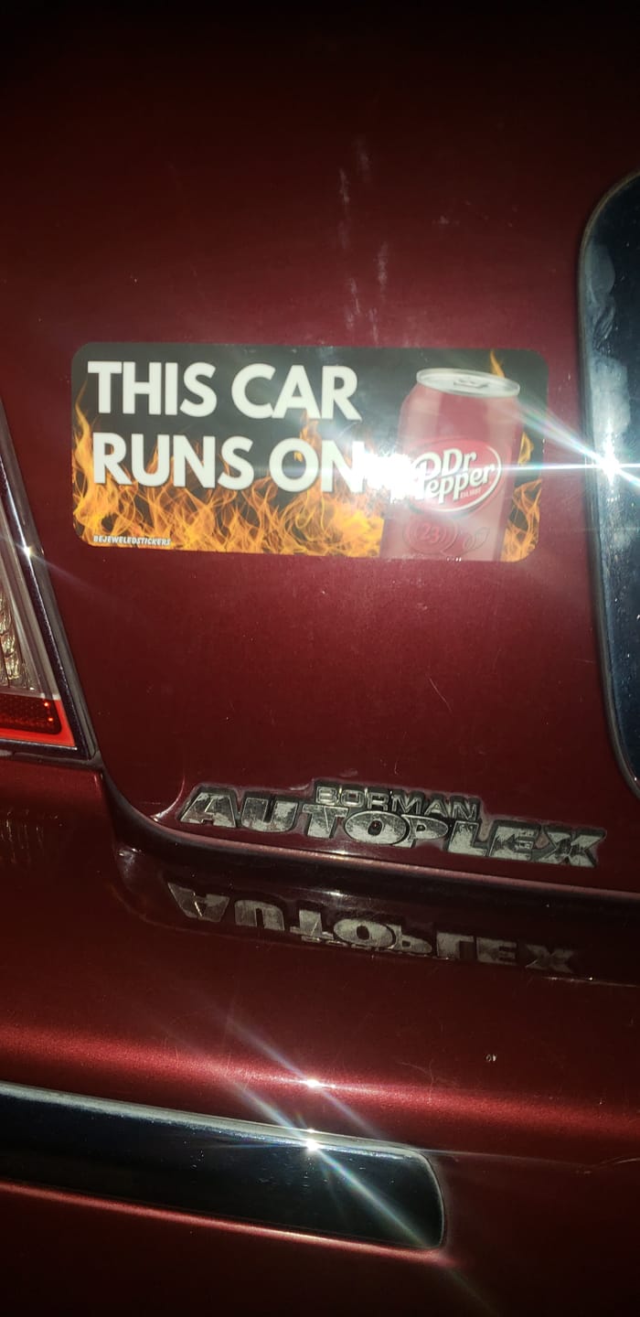 Customer photo review of This Car Runs On Dr Pepper