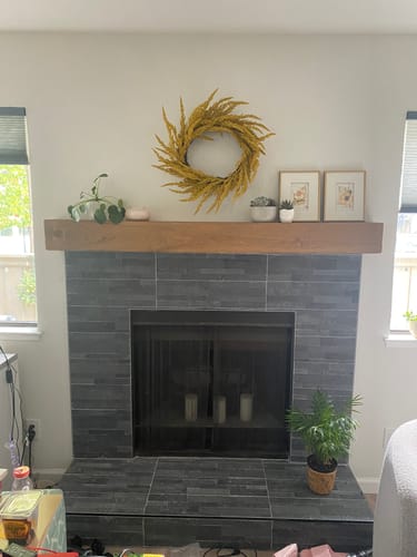 Customer photo review of Rustic Mantels
