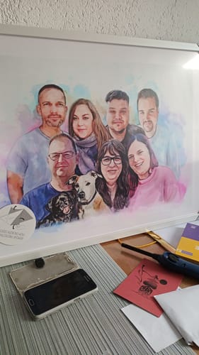 Customer photo review of Portrait zeichnen lassen - Portraitzeichnungen vom Foto bestellen - Auftragsmalerei