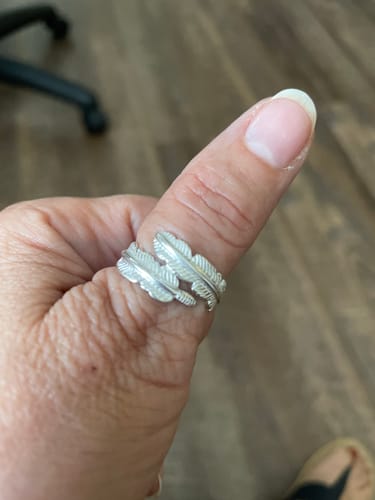 Customer photo review of Feather From An Angel Ring