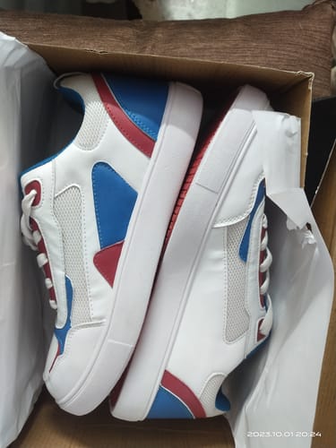 Customer photo review of KYGO White Red Sky Men's color block sneaker