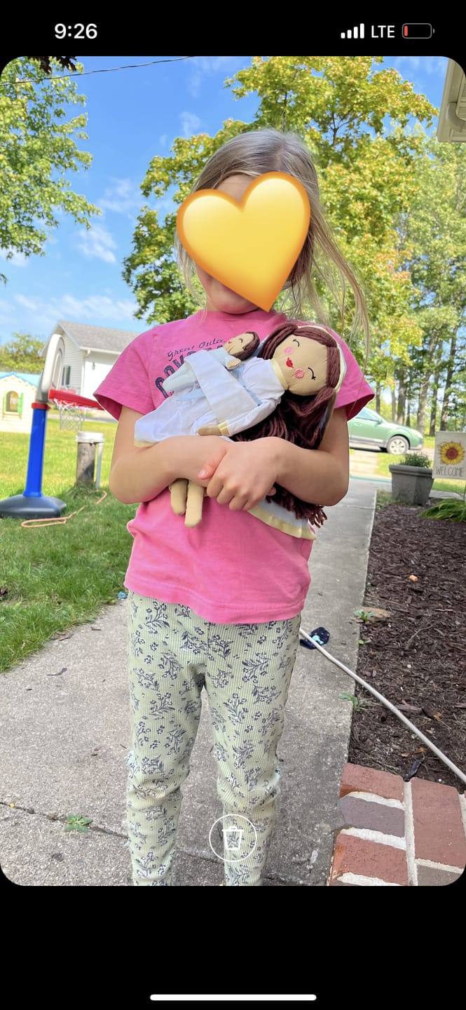 Customer photo review of Blessed Mother Rag Doll