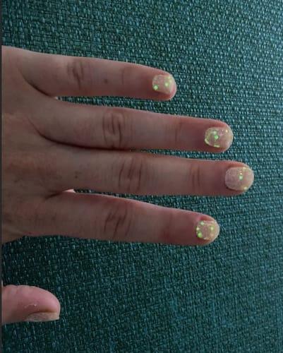 Customer photo review of Lychee Super Jellies DIY Semi Cured Gel Nail Wraps