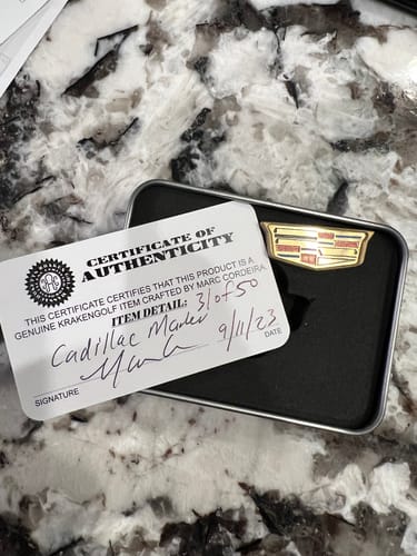 Customer photo review of Caddillackin' Golf Ball Marker