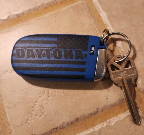 Customer photo review of Daytona American Flag Key Fob Shell