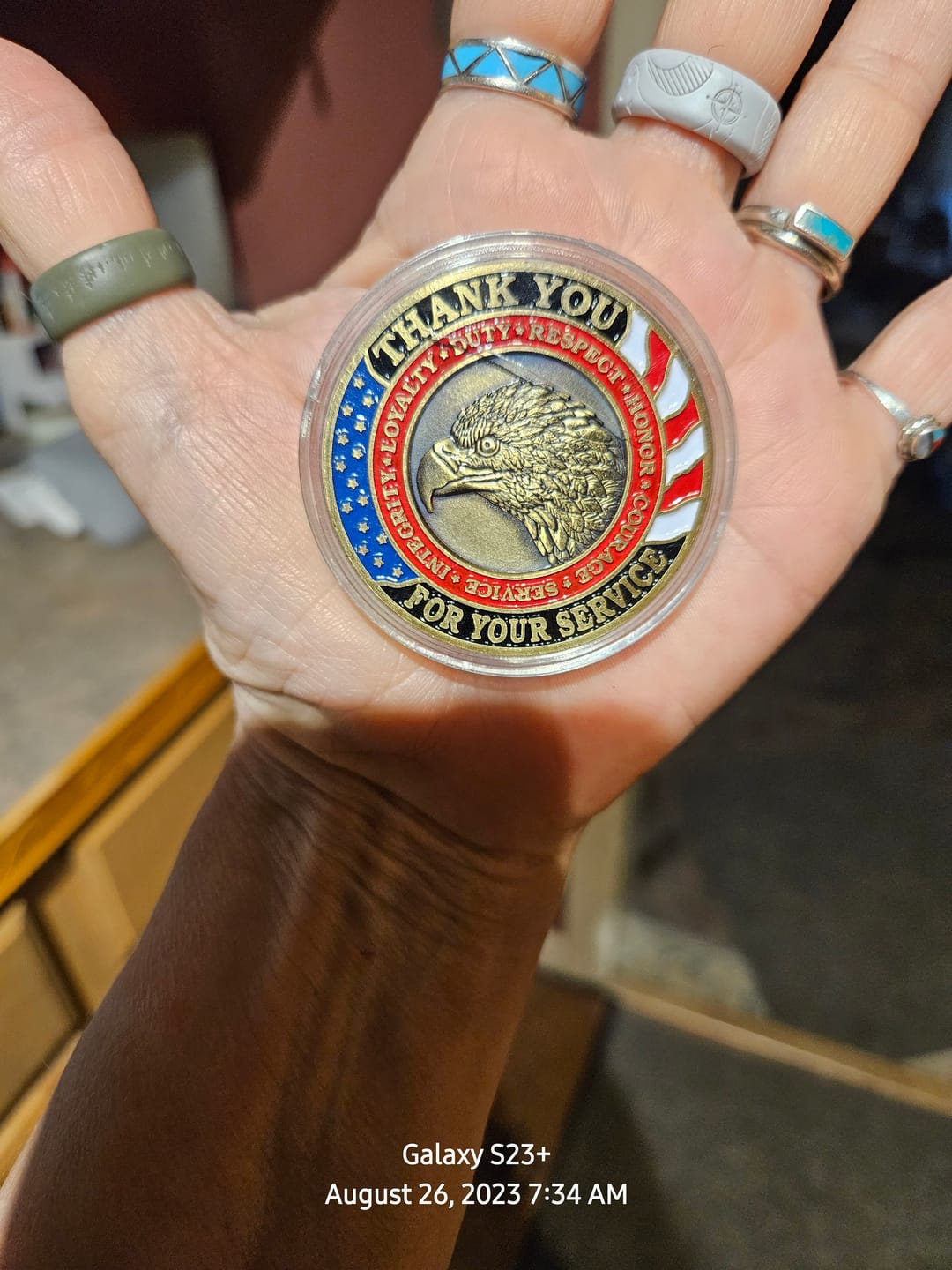 Customer photo review of US Marine - Thank You For Your Service Coin Bundle (5pcs)