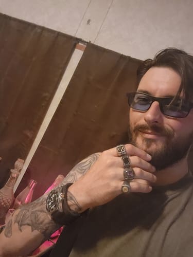 Customer photo review of Golden Saint Skull Ring