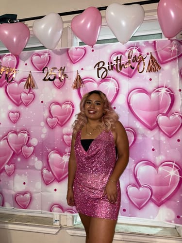 Customer photo review of Paris Crystal Dress (PINK)