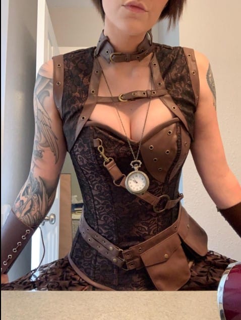 Customer photo review of Middle Ages Steampunk corset