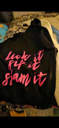 Customer photo review of Wet Pussy Hoodie