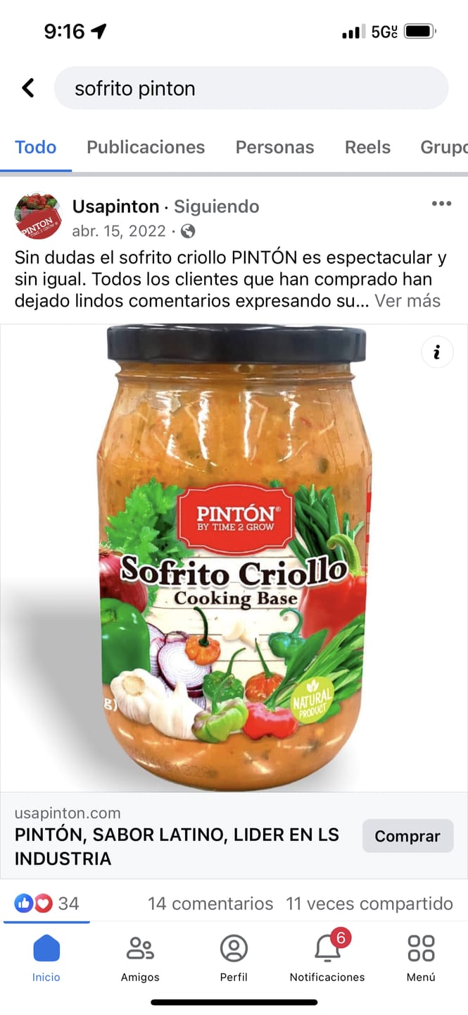 Customer photo review of Sofrito Criollo, Cooking Base
