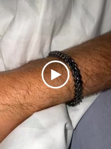 Customer video review of Black Leather Bracelet | 6MM