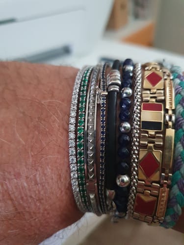 Customer photo review of Bracciale Tennis zirconi Verdi 2mm