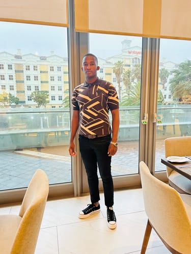 Customer photo review of MARCI FRANC SAHARA SUNSET POLO SHIRT