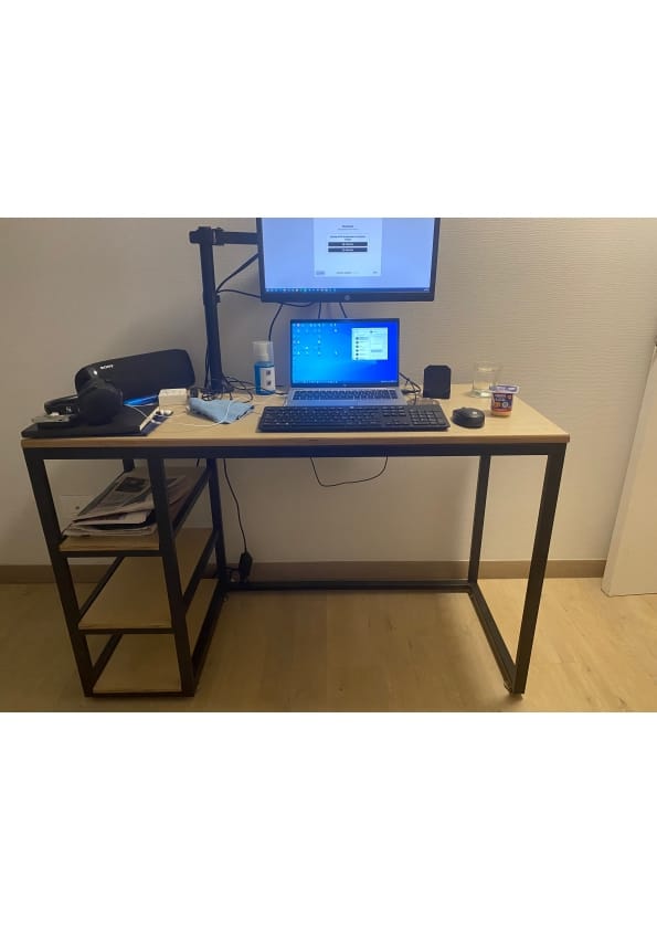 Customer photo review of Escritorio Repisa 120 x 50 MIMA Negro KALLFU.PRO