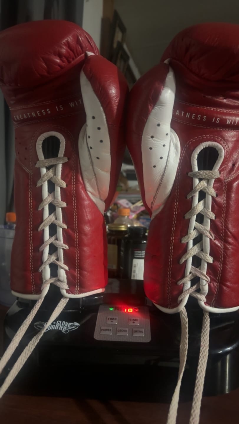 Customer photo review of The Glove Purifier with Thermal Heating and O3-Enabled Active Technology Built for Restoring and Preserving Boxing Gloves