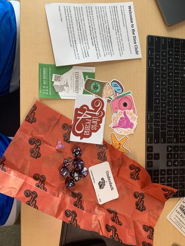 Customer photo review of Premium Monthly RPG Dice Subscription Auto renew (Ships every 1 Months)